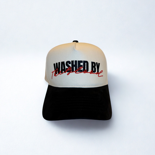 Washed by the Blood – Cream & Black Suede Hat