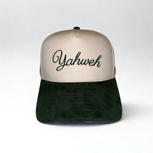 Yahweh - Cream & Green Suede