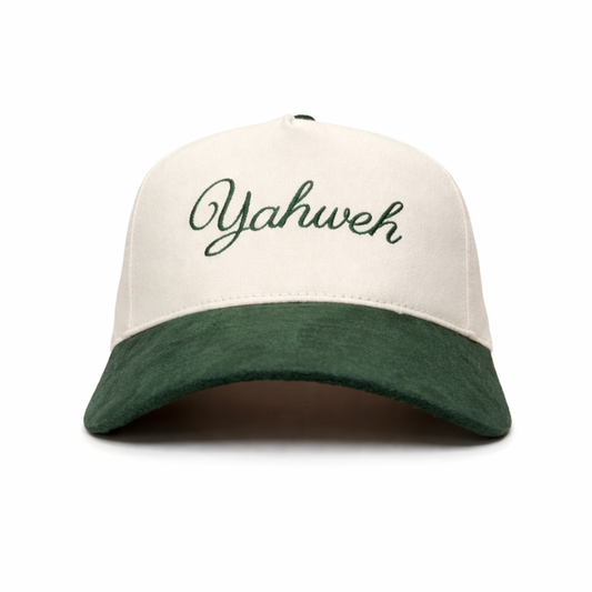 Yahweh - Cream & Green Suede