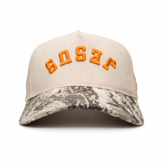 Jesus - Camo, Orange & Cream (Upside down)