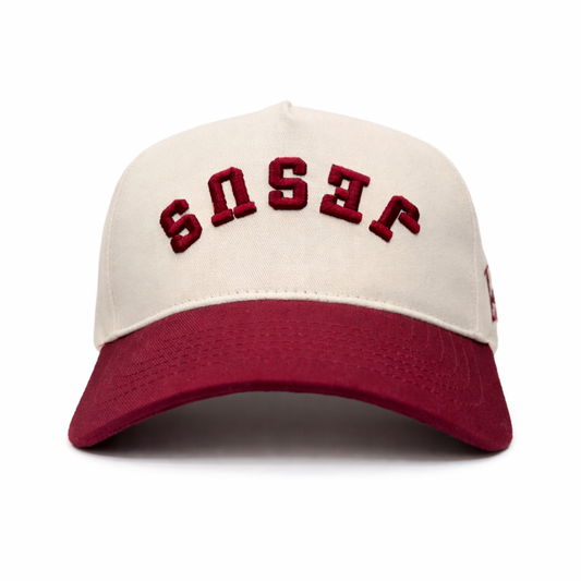 Jesus - Maroon & Cream (Upside down)