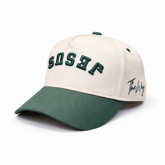 Jesus - Green & Cream (Upside down)