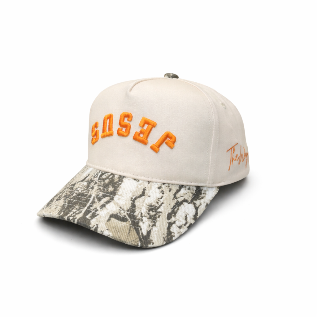 Jesus - Camo, Orange & Cream (Upside down)