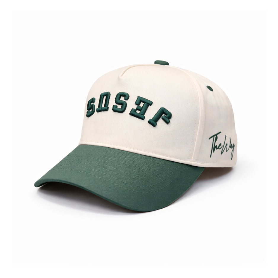 Jesus - Green & Cream (Upside down)