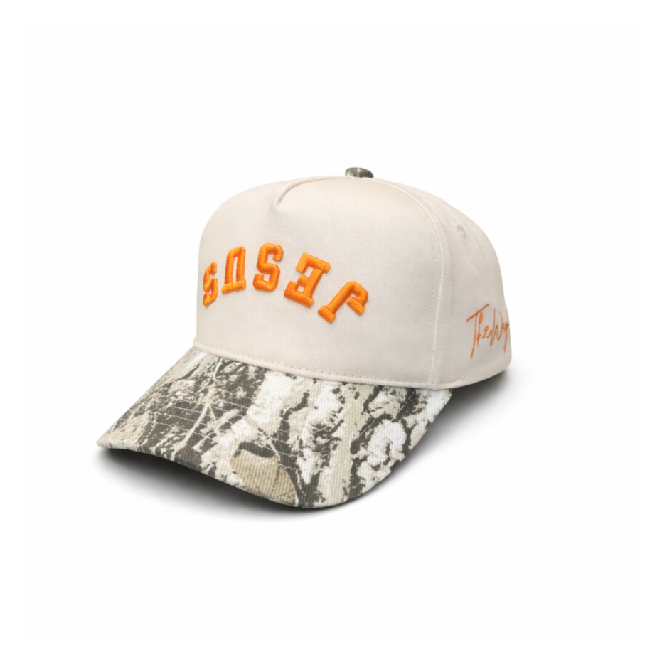 Jesus - Camo, Orange & Cream (Upside down)