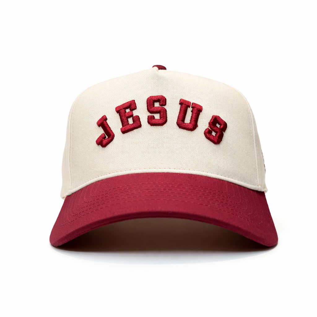 Jesus - Maroon & Cream