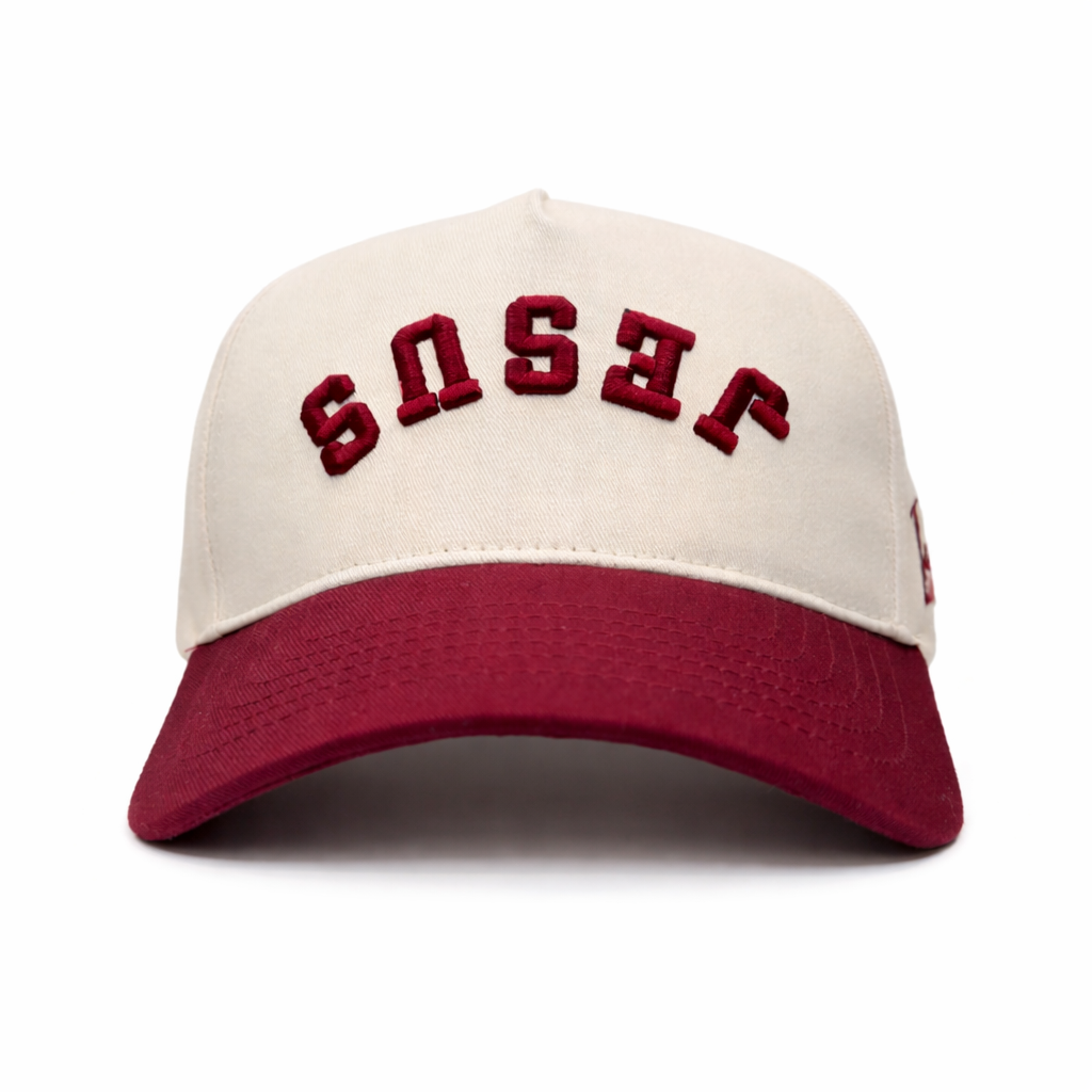 Jesus - Maroon & Cream (Upside down)