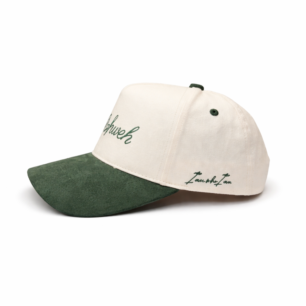 Yahweh - Cream & Green Suede